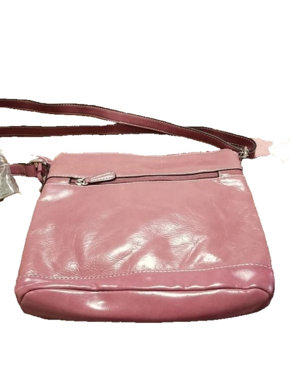 Gianni Bernini shoulder bag, purse ,glazed body orchid pink , Genuine Leather - Picture 3 of 6